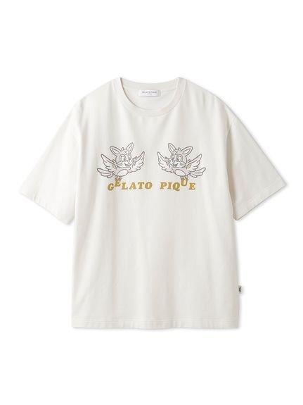 楽天Rakuten Fashiongelato pique 【KOUSUKE SHIMIZU】【HOMME】ワンポイントTシャツ ジェラートピケ トップス カットソー・Tシャツ ホワイト グレー【送料無料】