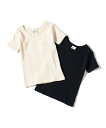 こども ビームス Robert P. Miller / Panel-rib Crewneck Tee 2pack 2025(90~140cm) コドモ ビームス...