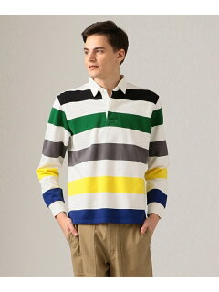 J. Press Stripe Rugby Shirt KKOVKM0024: Green J. Press Stripe Rugby Shirt KKOVKM0024: Green