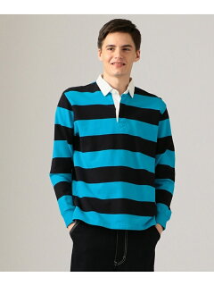 J. Press Stripe Rugby Shirt KKOVKM0024: Blue J. Press Stripe Rugby Shirt KKOVKM0024: Blue