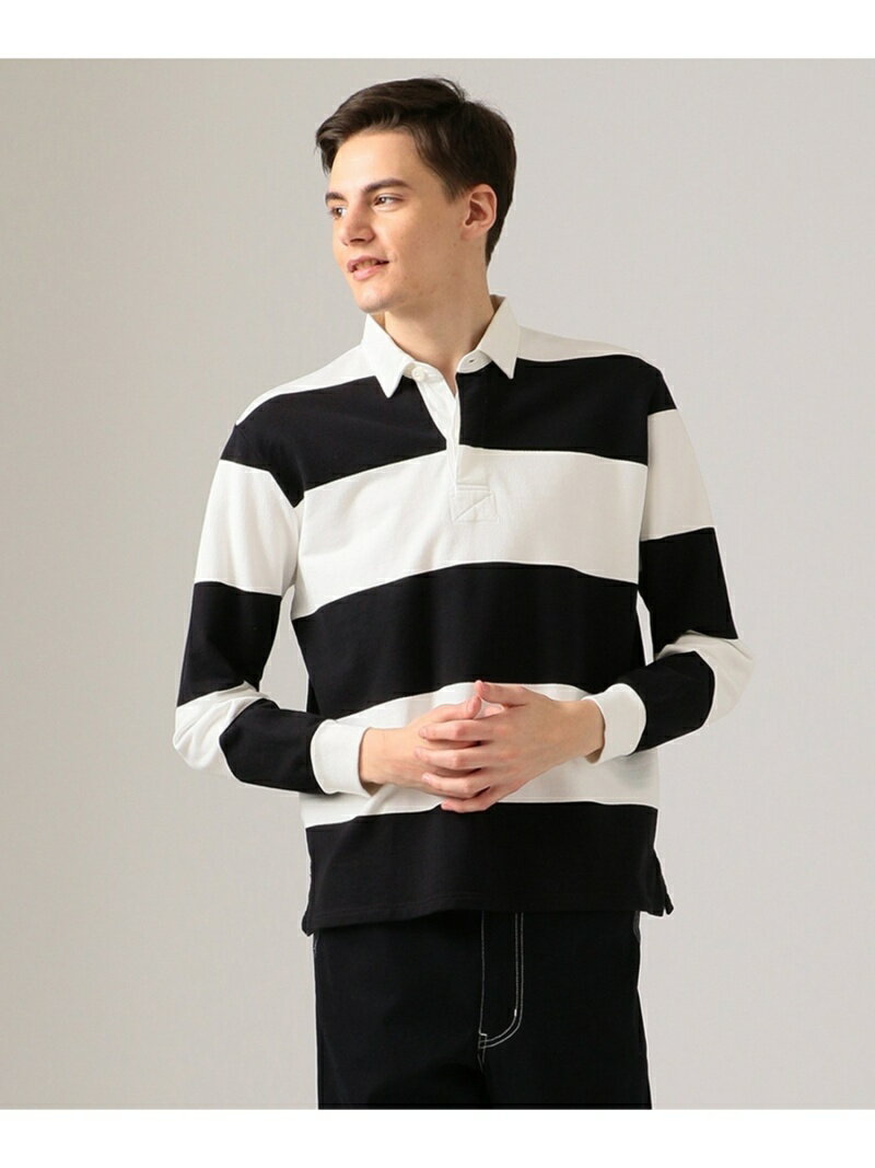 J. Press Stripe Rugby Shirt KKOVKM0024: Navy