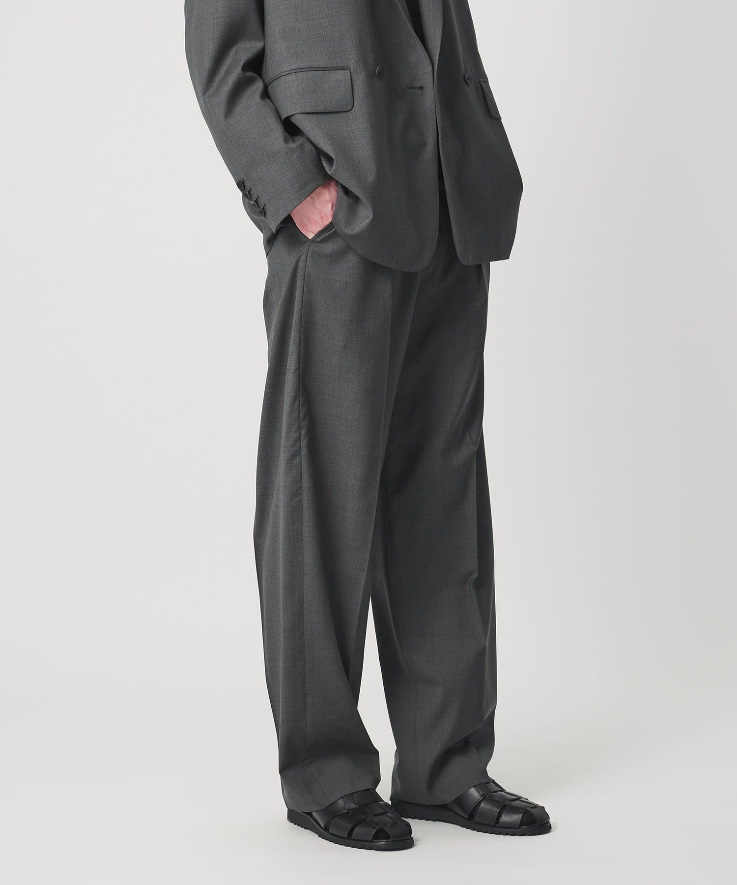 LOEFF 【別注】＜BEAUTY&YOUTH * LOEFF＞トロピカルウール アジャスタブル パンツ MENS ユナイテッドアローズ パンツ その他のパンツ グリーン【送料無料】