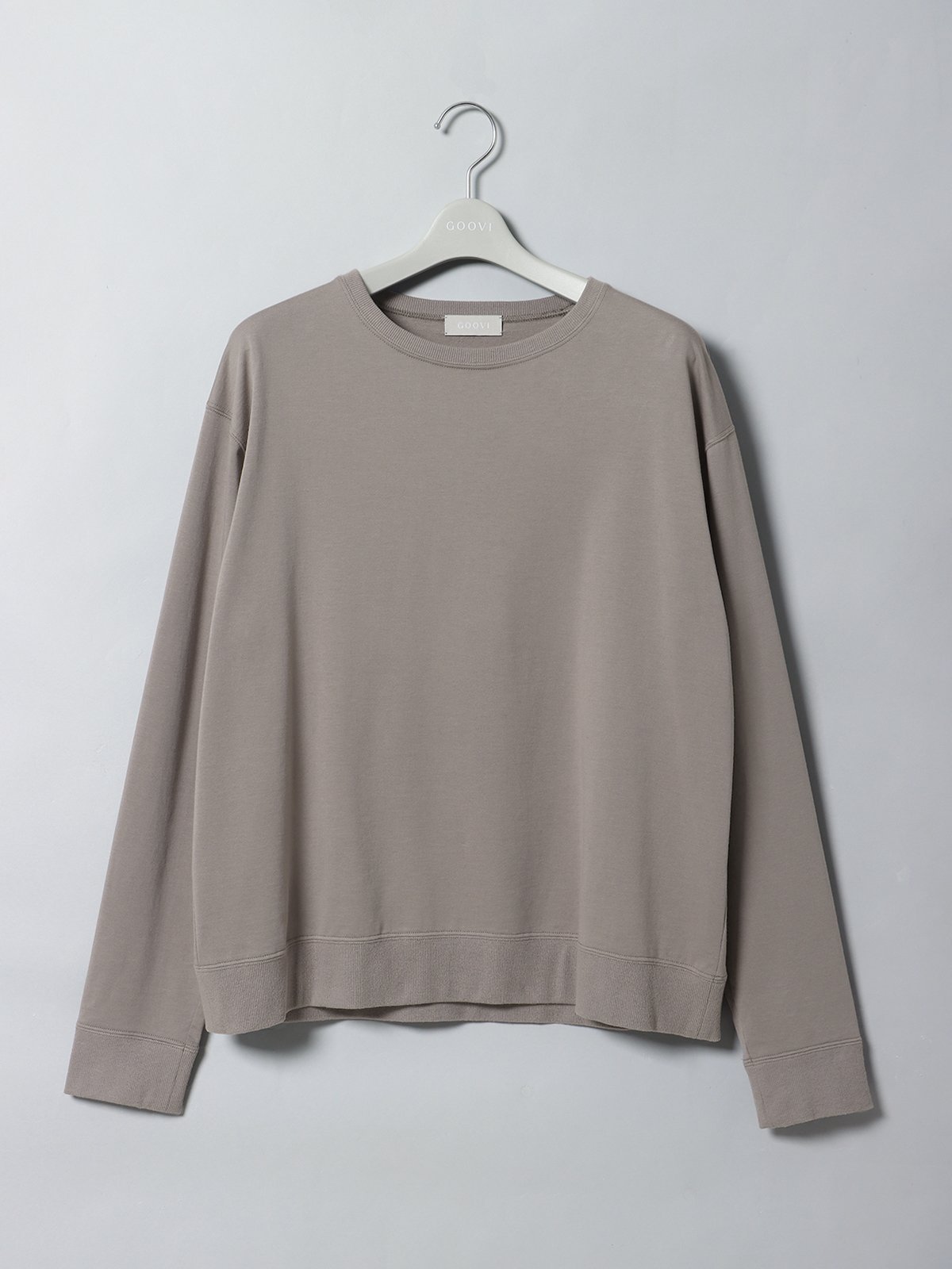 【SALE／40%OFF】SUIT SQUARE GOOVI 裏毛ドレススウェットシャツ ウォッシャブル ハイゲージコットン スーツ スクエア トップス スウェット・トレーナー ベージュ【送料無料】