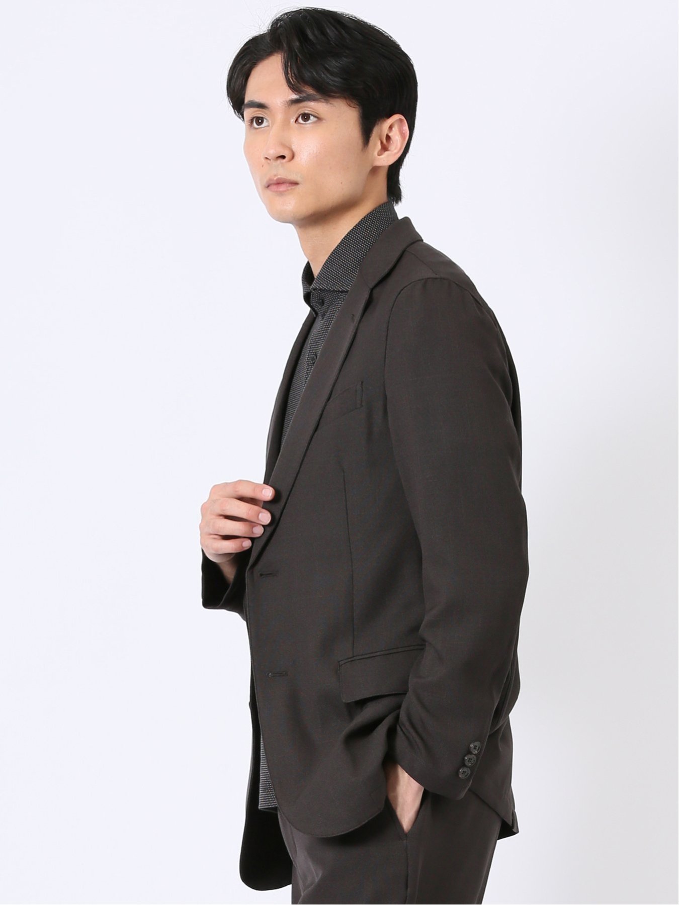【SALE／10%OFF】m.f.editorial ウォッシャブル 麻調 メッシュ スリムフィット 2ボタン ジャケット(セットアップ可能) タカキュー スーツ・フォーマル スーツジャケット ネイビー【送料無料】