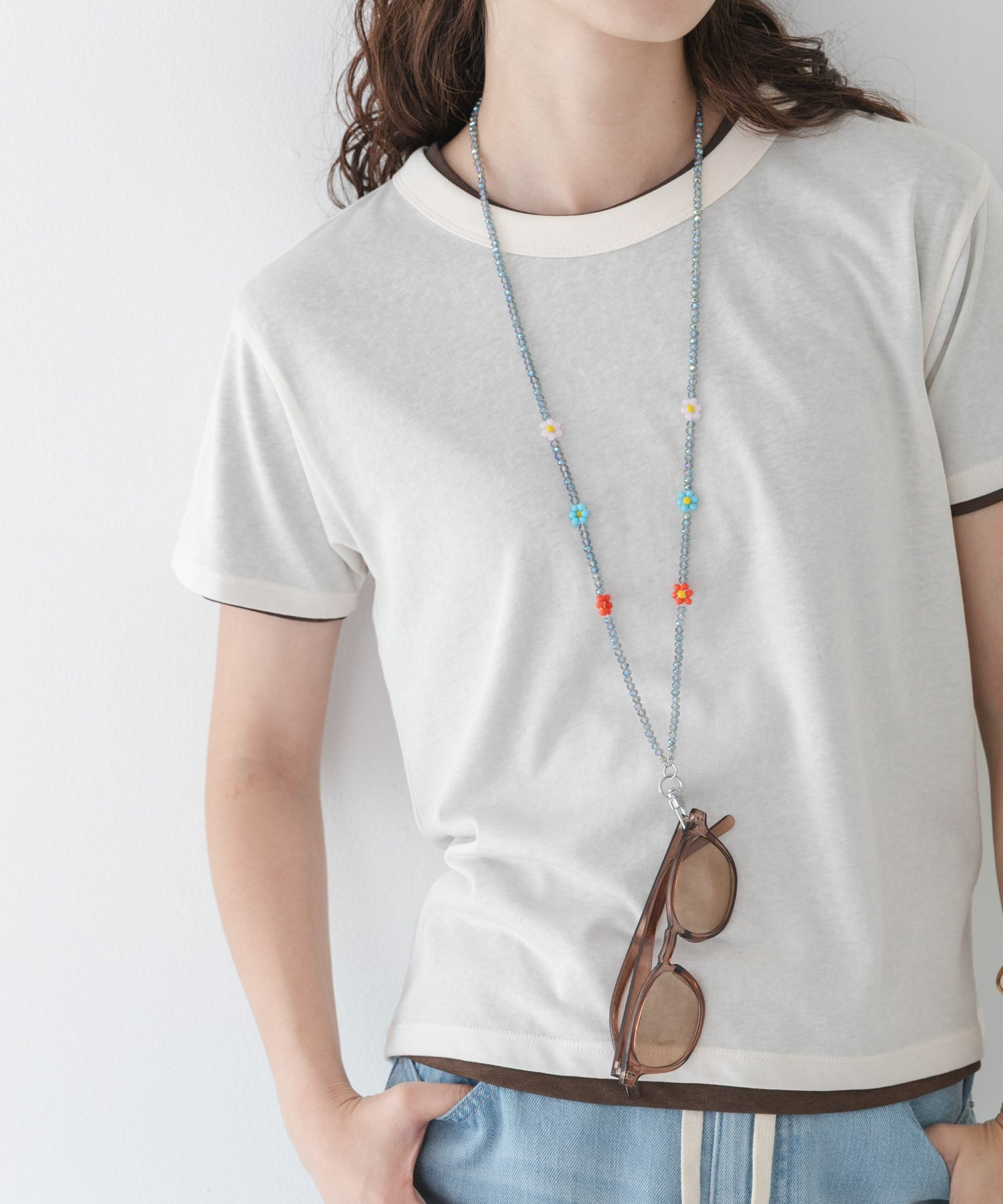 【SALE／30%OFF】Sonny Label フラワービーズサングラスホルダー サニーレーベル アクセサリー・腕時計 ネックレス