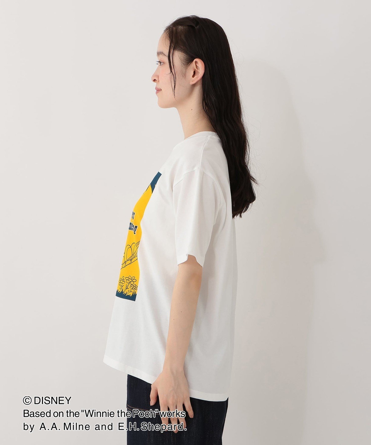 プリントTシャツ はちみつ/ディズニーコレクション・Winnie the Pooh アフタヌーンティー・リビング トップス カットソー・Tシャツ ホワイト