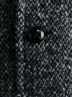Tweed Belted Raglan Coat 61-09-04-09002: Black Tweed Belted Raglan Coat 61-09-04-09002: Black