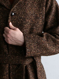 Tweed Belted Raglan Coat 61-09-04-09002: Brown Tweed Belted Raglan Coat 61-09-04-09002: Brown