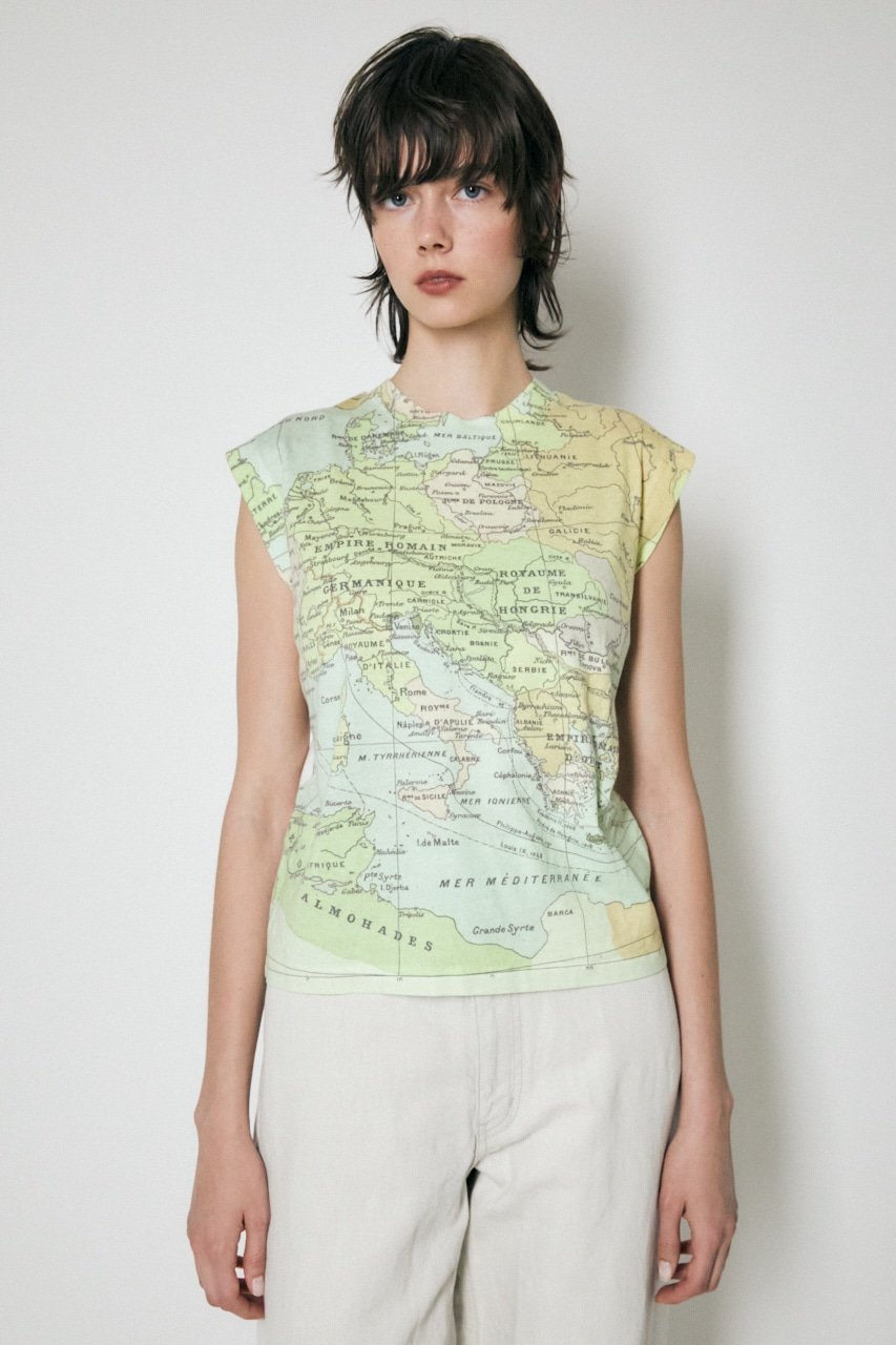 【SALE／55%OFF】MOUSSY GOOD OLD VOYAGE NS Tシャツ マウジー トップス ノースリーブ・タンクトップ グリーン