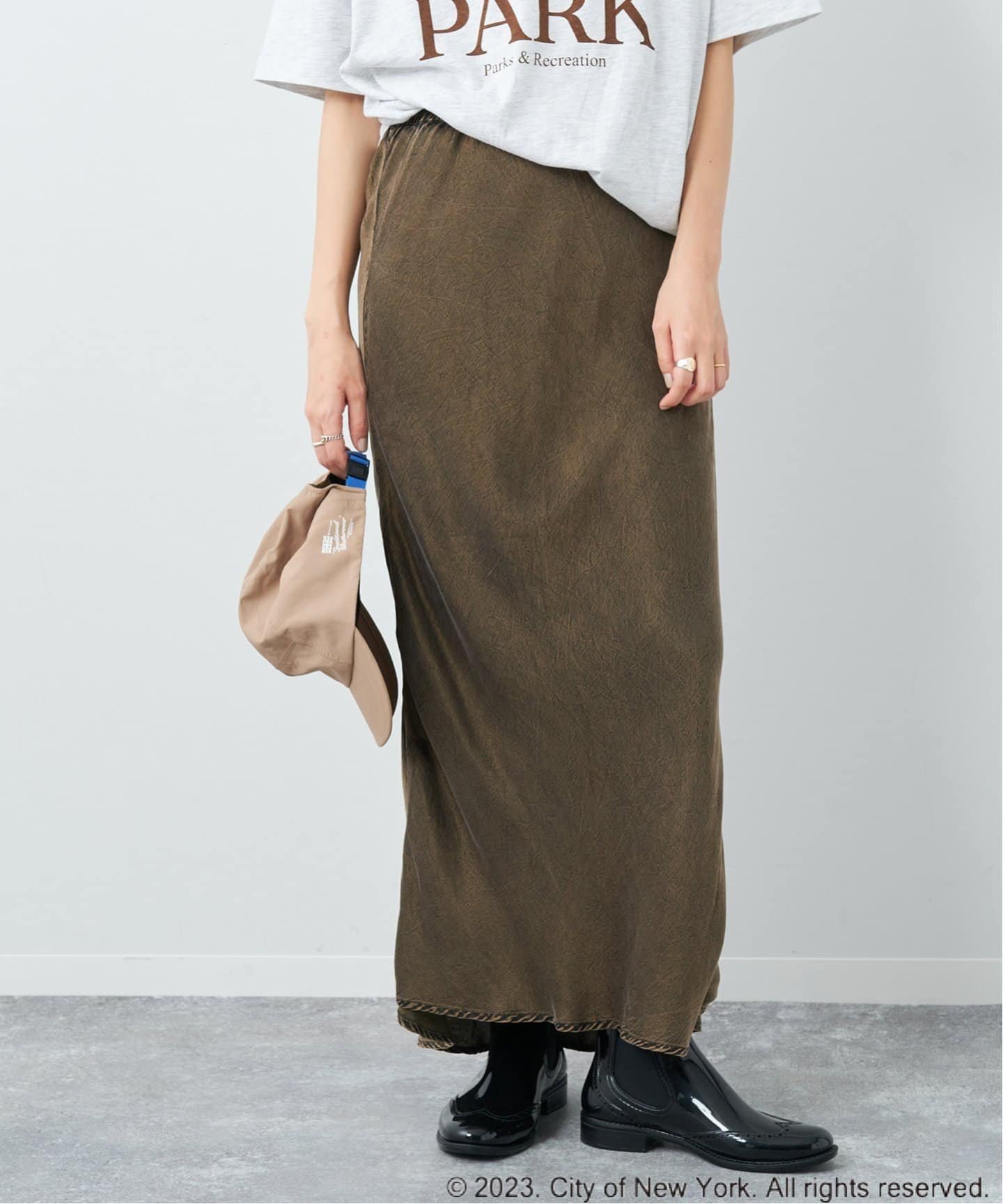 plage 【MES DEMOISELLES/メドモアゼル】別注 LERMA スカート プラージュ スカート ロング・マキシスカート カーキ【送料無料】のサムネイル