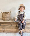 【SALE／20%OFF】aimoha KIDS aimoha KIDS/(K)【aimoha-KIDS- 】可愛い総柄プリントサロペット アイモハ オールインワン・オーバーオール オーバーオール・サロペット グレー ベージュ その1