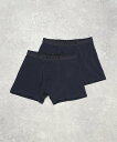 LAKOLE 【2枚セット】プレーンロゴボクサーパンツ ラコレ インナー・ルームウェア ボクサーパンツ・トランクス グリーン ネイビー ブラック レッド グレー