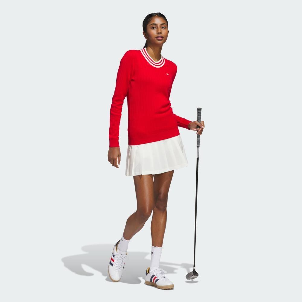 【SALE／20%OFF】adidas 【公式】アディダス adidas 【オリジナルスゴルフ】クルーネックセーター アディダス トップス スウェット・トレーナー レッド【送料無料】