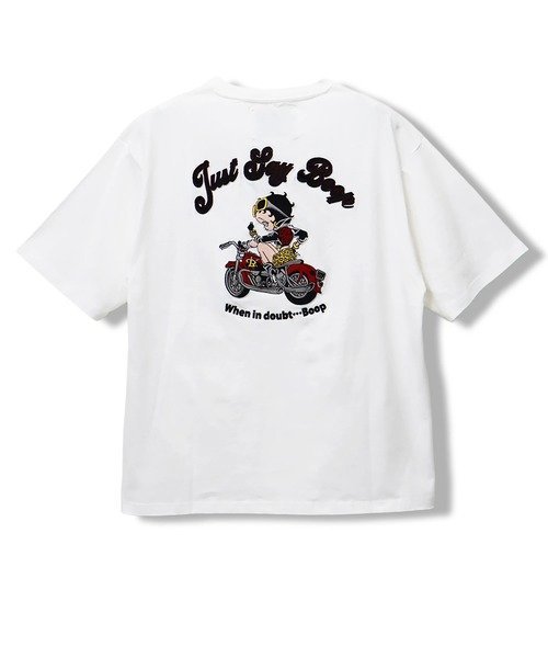 BETTY/ベティ バイクTEE(MENS/WOMENS) サンコーバザール トップス カットソー・Tシャツ ホワイト ブラック
