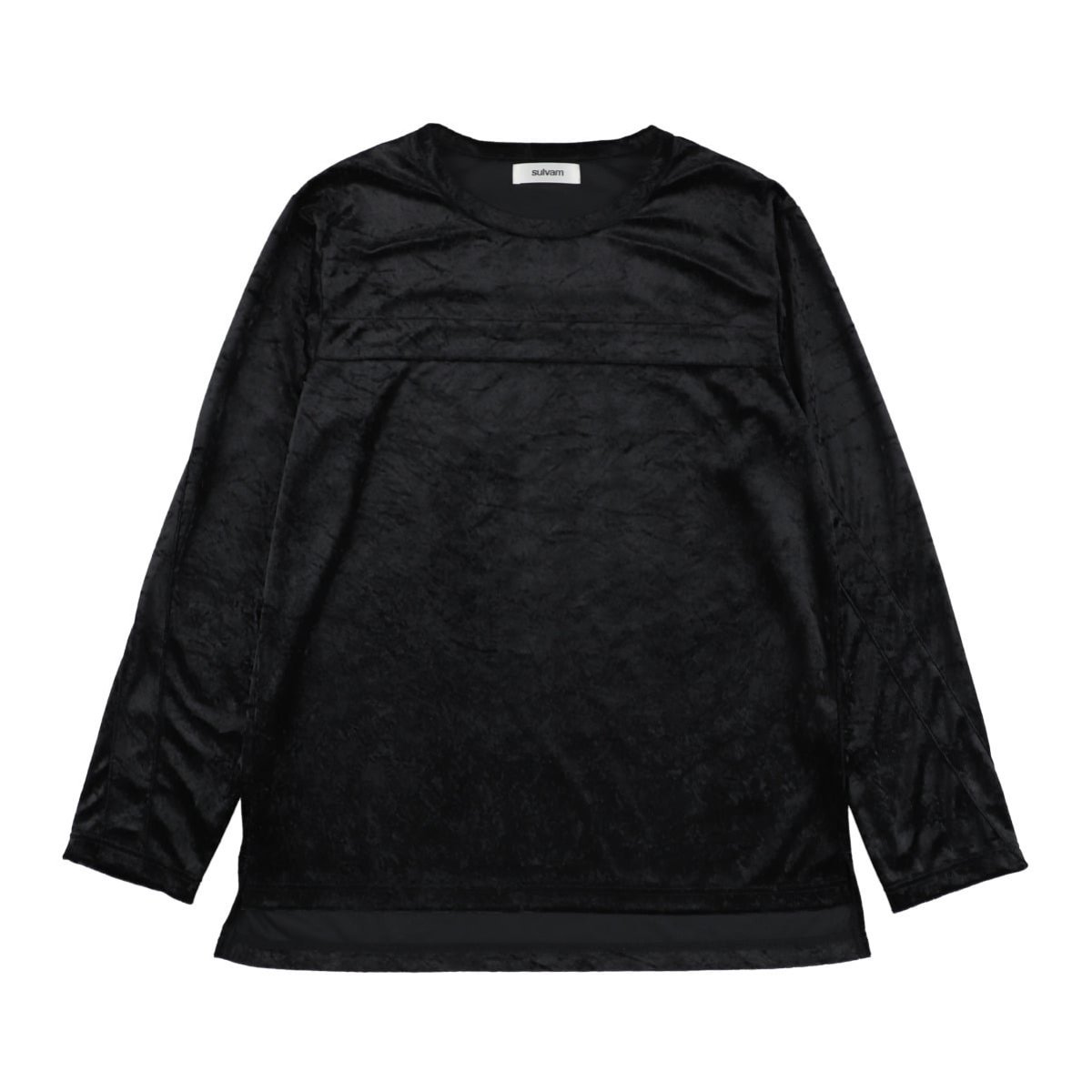 【26AW】＜sulvam＞Velour easy long T サルバム トップス カットソー・Tシャツ ベージュ ブラック