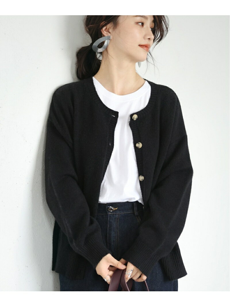 SAISON DE PAPILLON モヘア調ニットカーディガン セゾン・ド・パピヨン トップス カーディガン ベージュ グリーン グレー ブラック ブルー【送料無料】のサムネイル