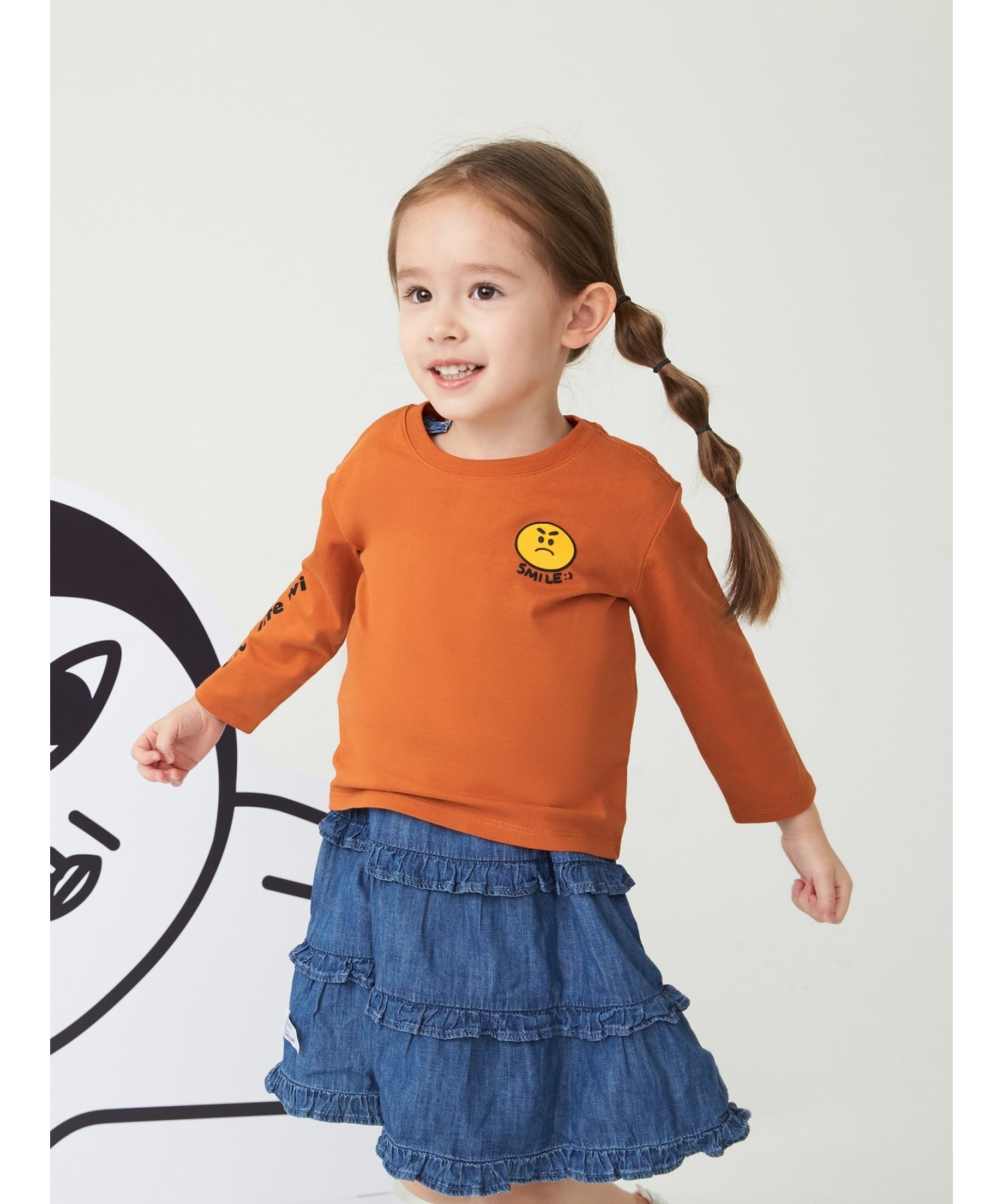 【SALE／66%OFF】GAP (K)HOZO ロングスリーブ Tシャツ (幼児・ユニセックス) ギャップ トップス カットソー・Tシャツ オレンジ ホワイト ネイビー ピンクのサムネイル