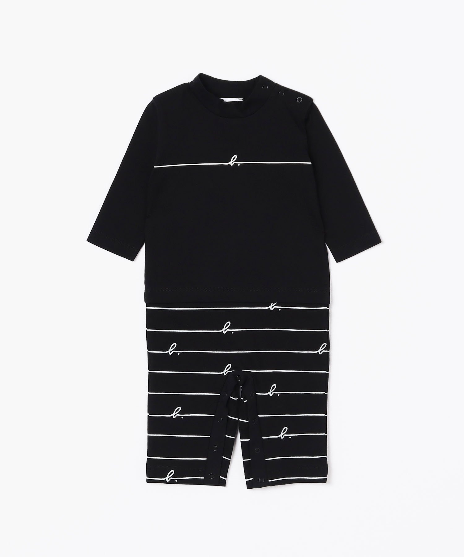 【SALE／40%OFF】agnes b. BABY SDR4 L COMBINAISON ベビー コンビネゾン アニエスベー マタニティウェア・ベビー用品 ロンパース・カバーオール ブラック【送料無料】