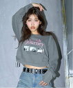 【SALE/60%OFF】Lovetoxic 【LTXC】【綿100%】ピグメントちびT ナルミヤオンライン トップス カットソー・Tシャツ グレー ブラウン