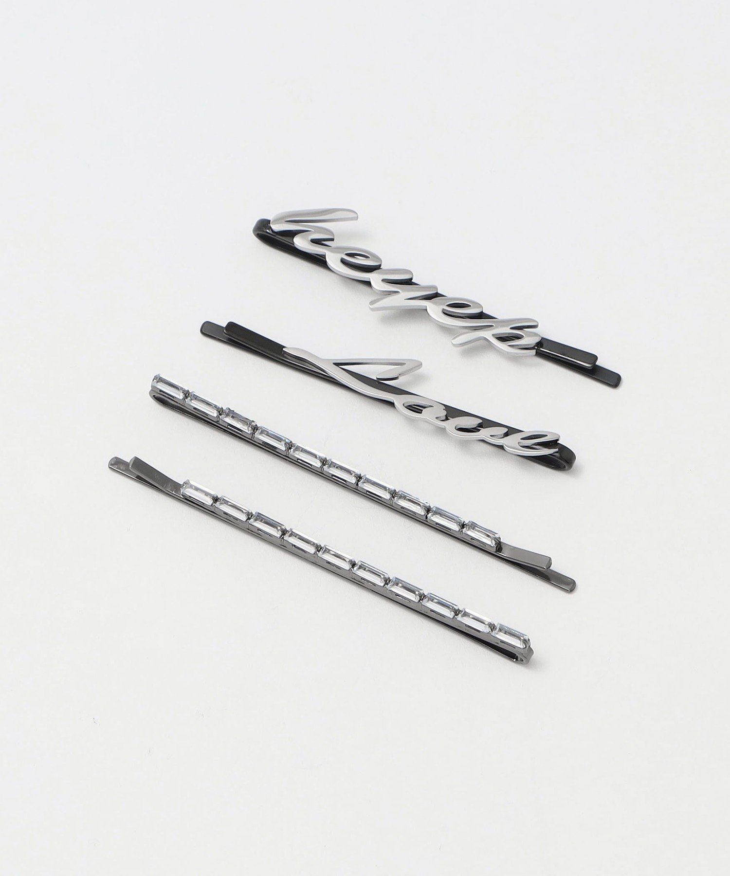 【SALE／40%OFF】BEAUTY&YOUTH UNITED ARROWS ＜heyep＞ロゴ ラインストーン ヘアピン/4P ビューティー＆ユース　ユナイテッドアローズ ヘアアクセサリー バレッタ・ヘアクリップ・ヘアピン シルバー