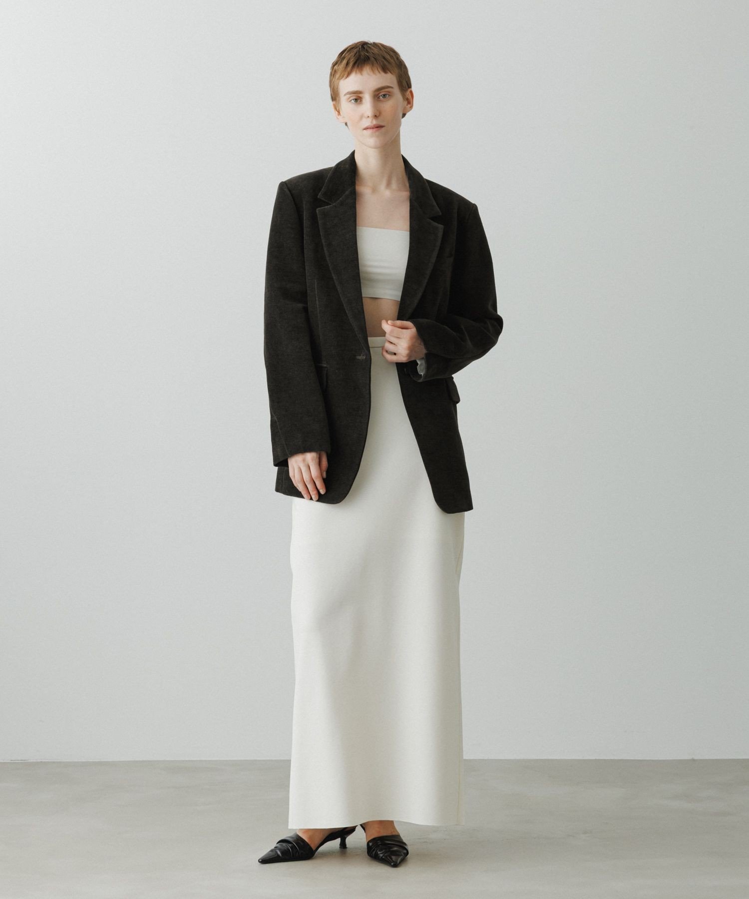【SALE／50%OFF】ADAM ET ROPE' FEMME 【EMOELLE】コットンキュプラシングルジャケット アダムエロペ ジャケット・アウター テーラードジャケット・ブレザー【送料無料】