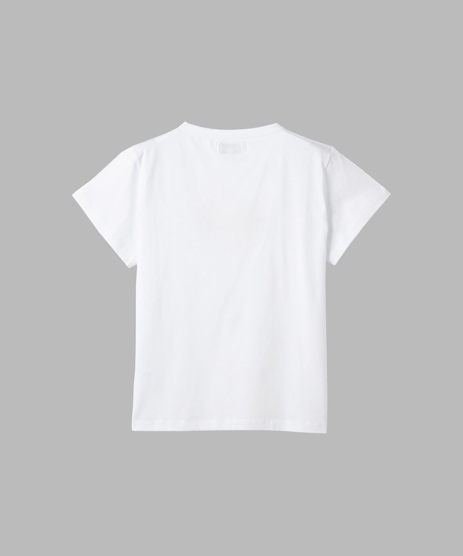"b."ロゴ 刺繍 コットン 半袖 Tシャツ "Brando" アニエスベー トップス カットソー・Tシャツ ホワイト