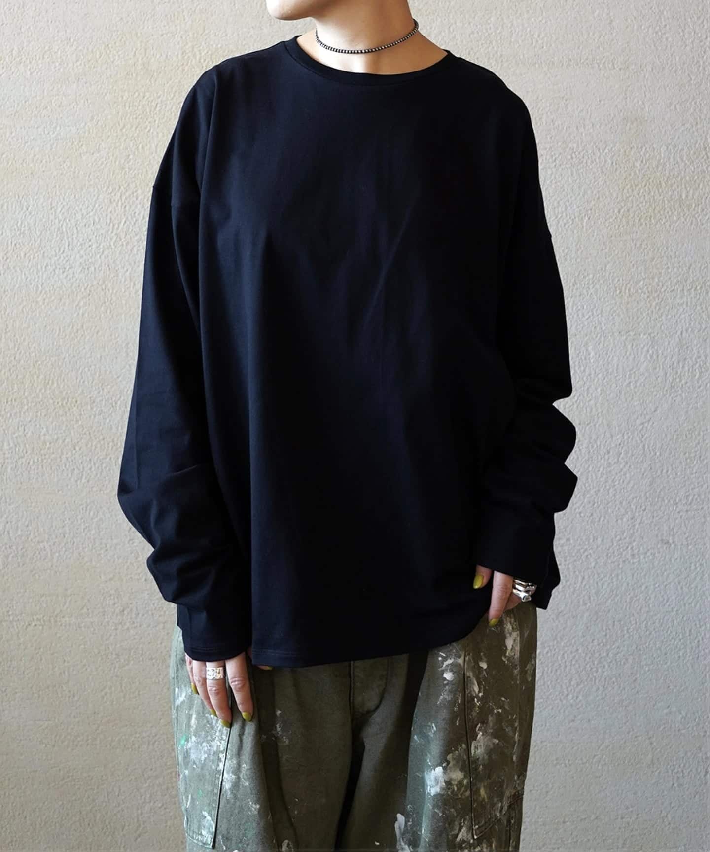 journal standard luxe テンジクボーダー CN-Big-プルオーバー ジャーナルスタンダード ラックス トップス カットソー・Tシャツ ホワイト ブラック