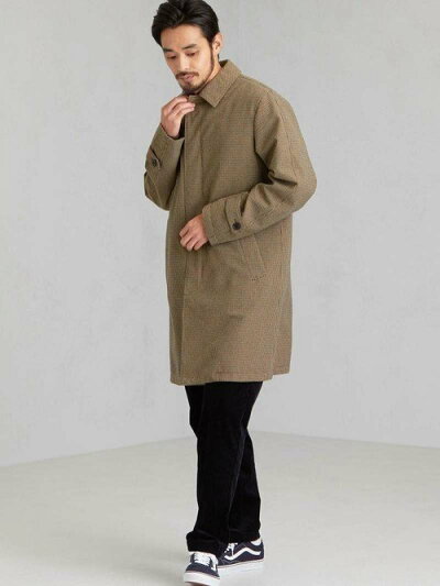 Polyester Tweed Split Raglan Coat 3225-199-2948: Beige Polyester Tweed Split Raglan Coat 3225-199-2948: Beige