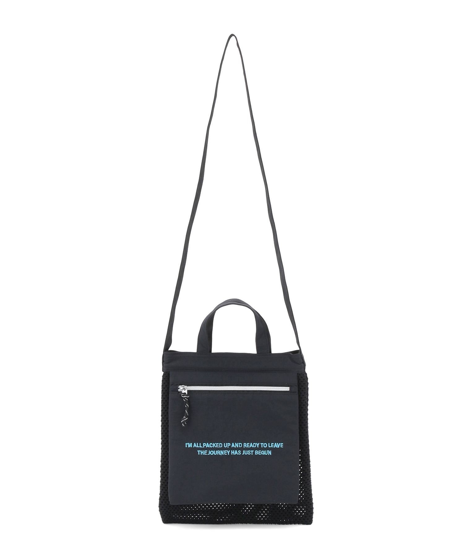 【SALE／60%OFF】ROPE' PICNIC PASSAGE アイスリング保冷ポケット付スクエアメッシュショルダーバッグ ロペピクニック バッグ ショルダーバッグ ブラック ホワイト