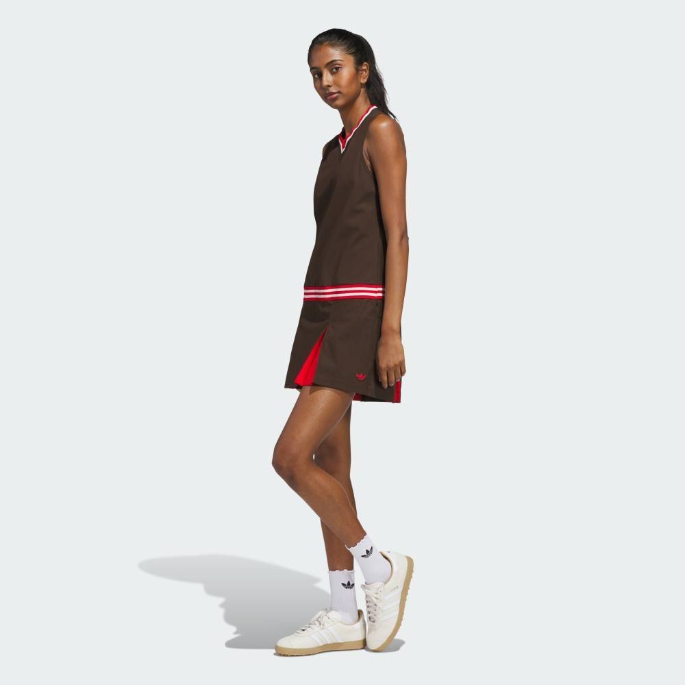 【SALE／20%OFF】adidas 【公式】アディダス adidas 【オリジナルスゴルフ】Vネック ノースリーブ ワンピース アディダス ワンピース・ドレス ワンピース ブラウン【送料無料】