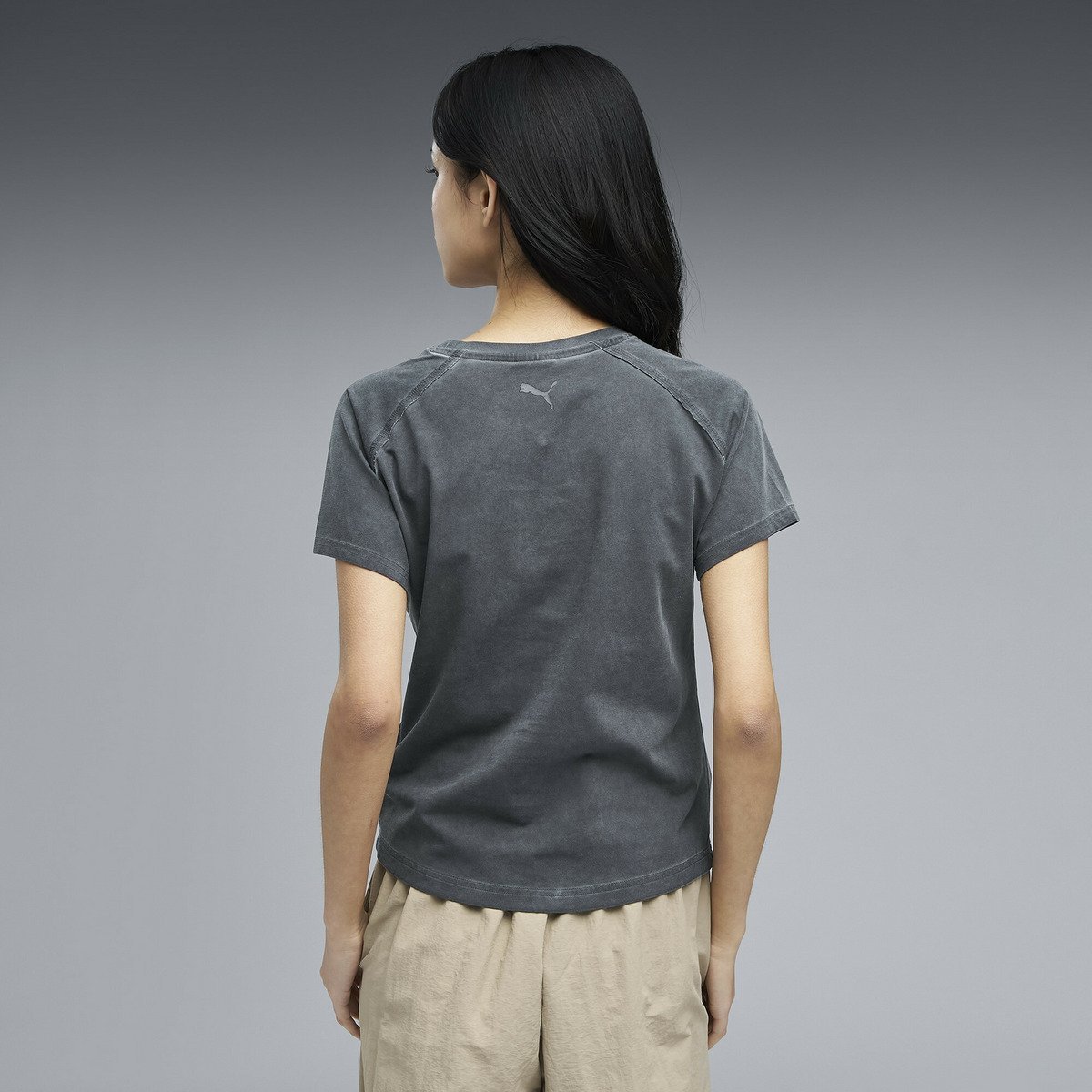 ウィメンズ ムーズイン ネイチャー ウォッシュ 半袖 Tシャツ MOODS IN NATURE TEE washed W プーマ トップス カットソー・Tシャツ ブラック