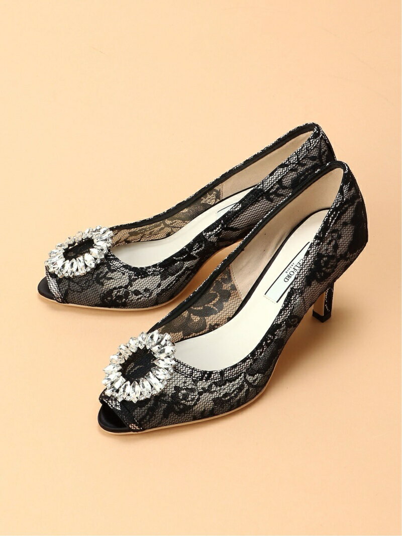 【SALE／45%OFF】CELFORD オープントゥレースシューズ セルフォード シューズ・靴 パンプス ブルー ブラック【送料無料】のサムネイル