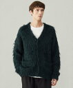 【SALE/40%OFF】UNFILO MENS シャギーニット カーディガン アンフィーロ トップス カーディガン ブルー グリーン グレー【送料無料】