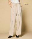 BEIGE, 【洗える・L-size】CINDY / ワイドパンツ ベイジ, パンツ その他のパンツ ブラック グレー ネイビー【送料無料】