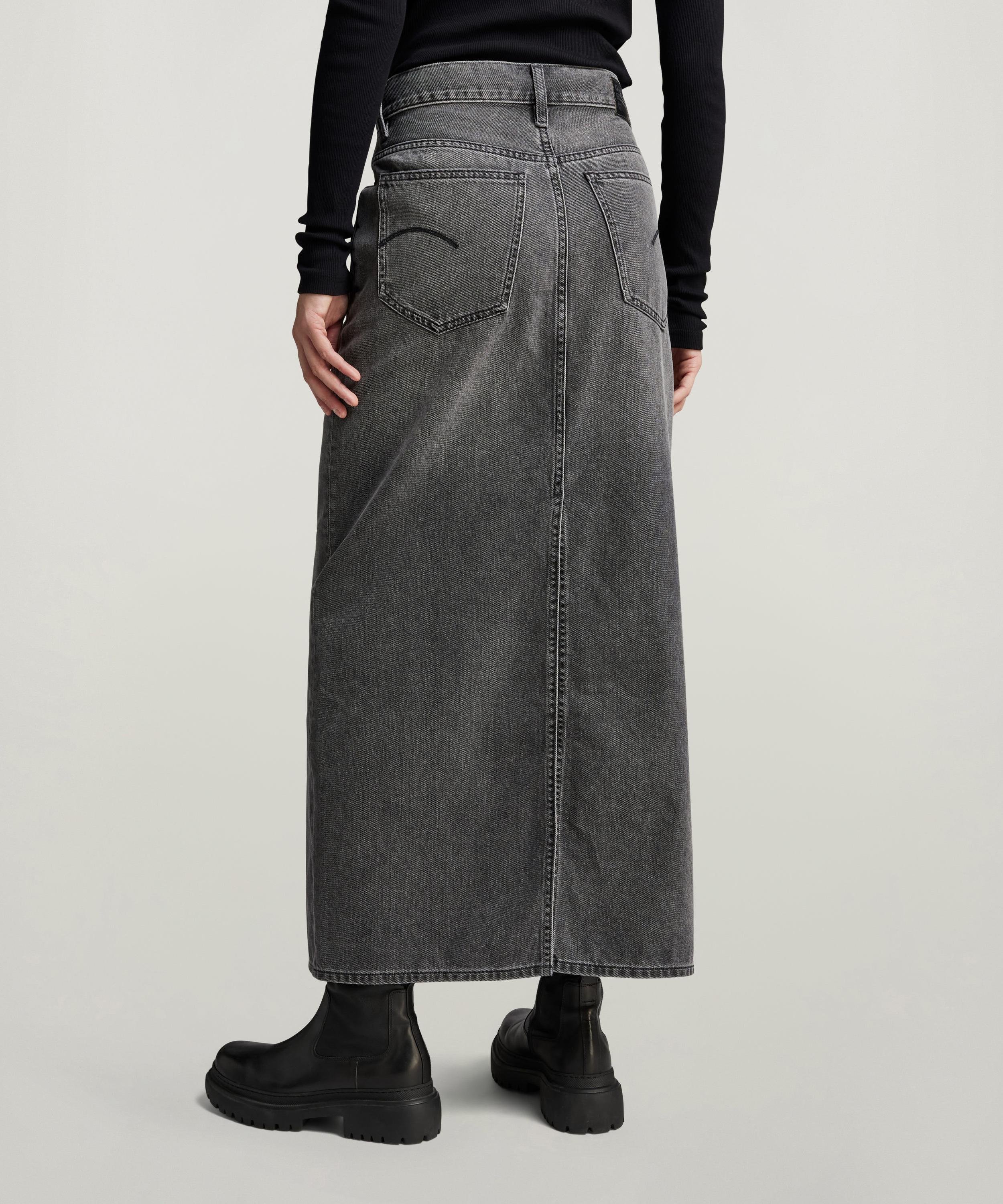 【公式ショップ】VIKTORIA LONG SKIRT/ロングデニムスカート ジースターロゥ スカート ロング・マキシスカート グレー