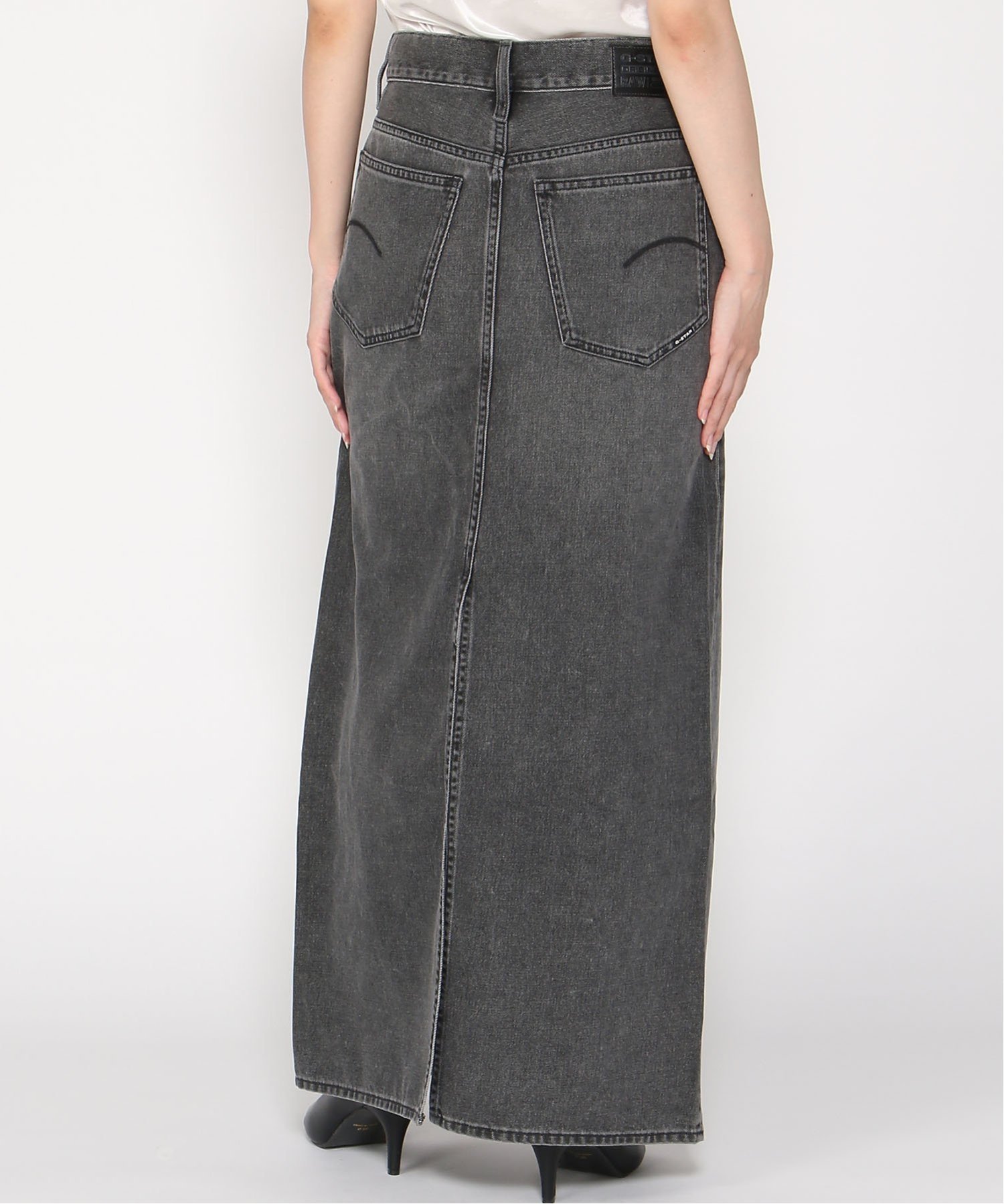 【公式ショップ】VIKTORIA LONG SKIRT/ロングデニムスカート ジースターロゥ スカート ロング・マキシスカート グレー