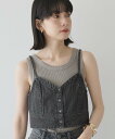 AMERICAN HOLIC デニムキャミビスチェ アメリカン ホリック トップス ベスト・ジレ ブルー ブラック