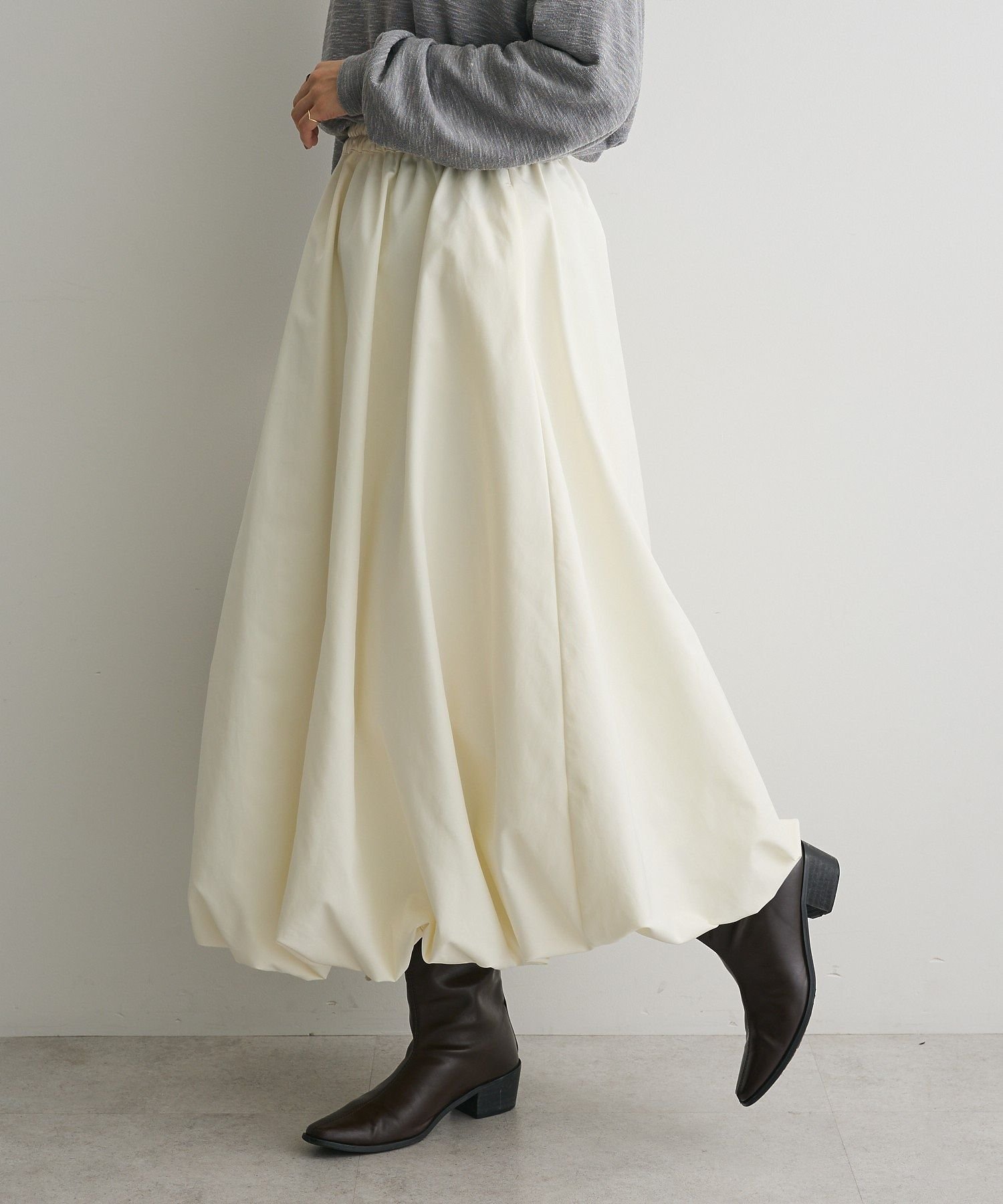 【SALE／37%OFF】CRAFT STANDARD BOUTIQUE ボリュームバルーンスカート クラフトスタンダードブティック スカート その他のスカート ブラック ホワイト【送料無料】