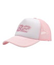 WEGO MEN'S ナンバリングラインストーンメッシュキャップ ウィゴー 帽子 キャップ ピンク ブラック