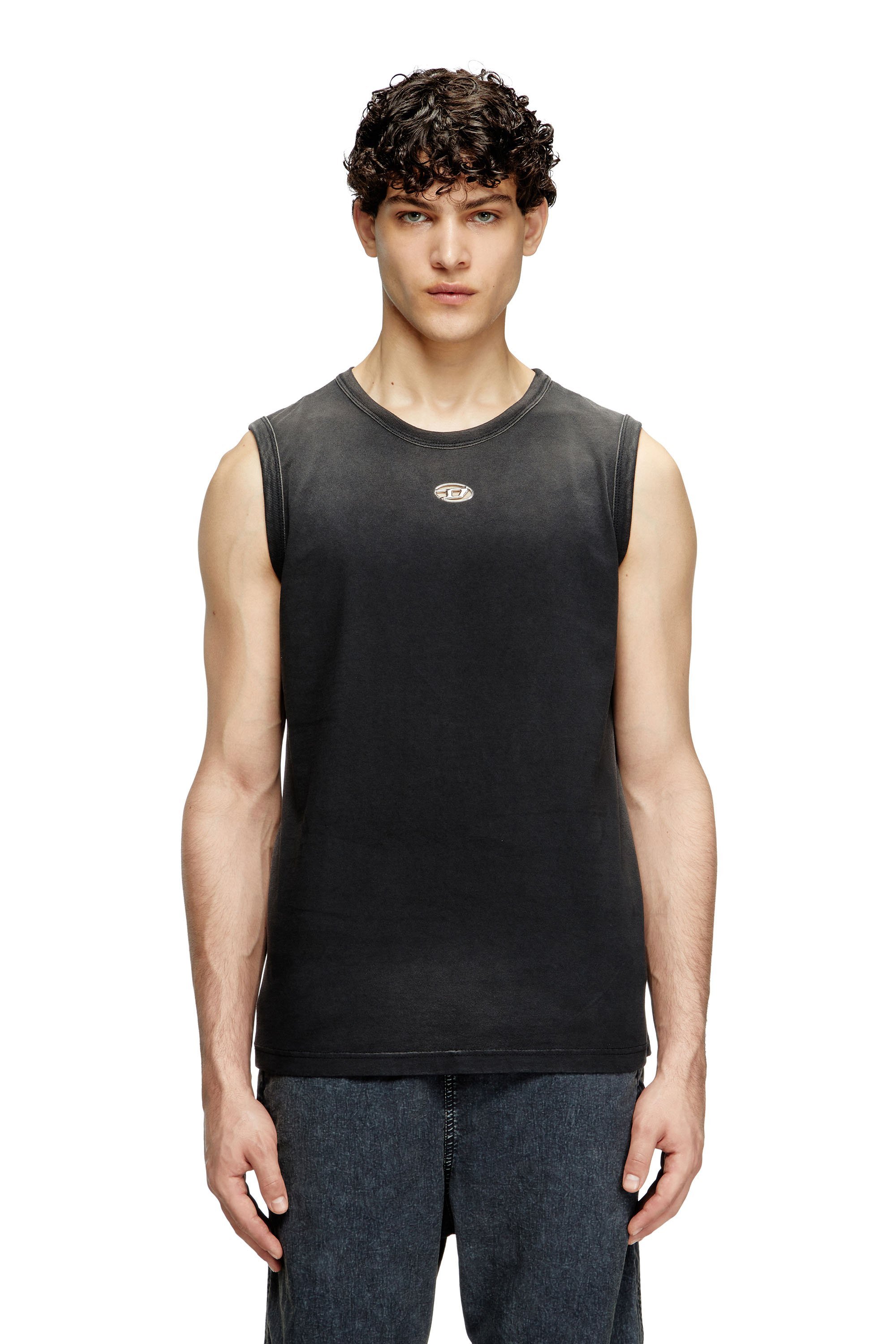 【DIESEL】ロゴ入り ノースリーブ Tシャツ(チャコール) 楽天市場】diesel tシャツ(長さ(袖)ノースリーブ)(トップス