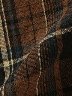 Cotton Linen Short Sleeve Camp Shirt 711-57-0004: Brown Cotton Linen Short Sleeve Camp Shirt 711-57-0004: Brown