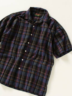 Cotton Linen Short Sleeve Camp Shirt 711-57-0004: Purple