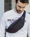 1PIU1UGUALE3 RELAX (M)1PIU1UGUALE3 RELAX/サークルロゴボディバッグ シフォン バッグ ボディバッグ・ウエストポーチ ブラック【送料無料】