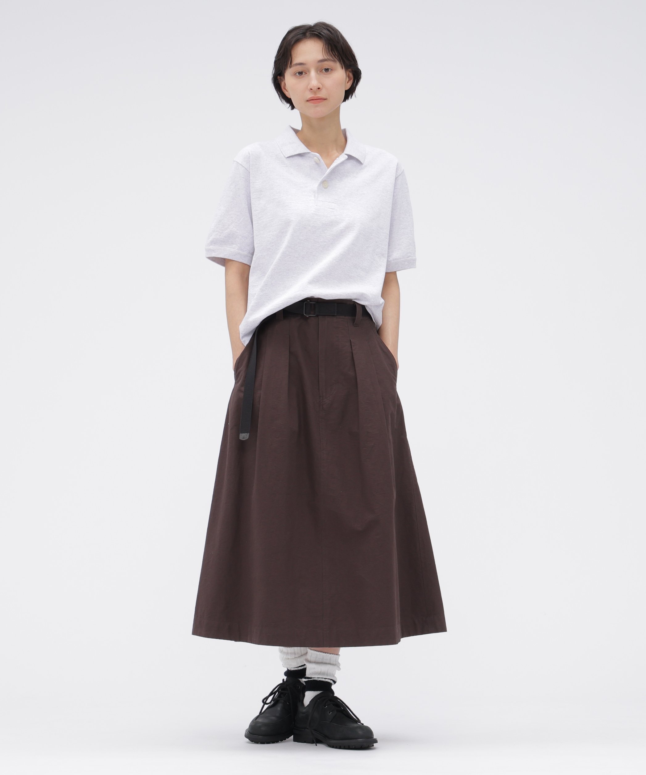 MHL. MARL COTTON JERSEY TOP マーガレット・ハウエル トップス カットソー・Tシャツ グレー ネイビー