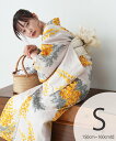 utatane utatane Sサイズ 浴衣3点セット ほぐしベージュにからしの藤 ウタタネ 着物・浴衣・和装小物 浴衣 ベージュ【送料無料】