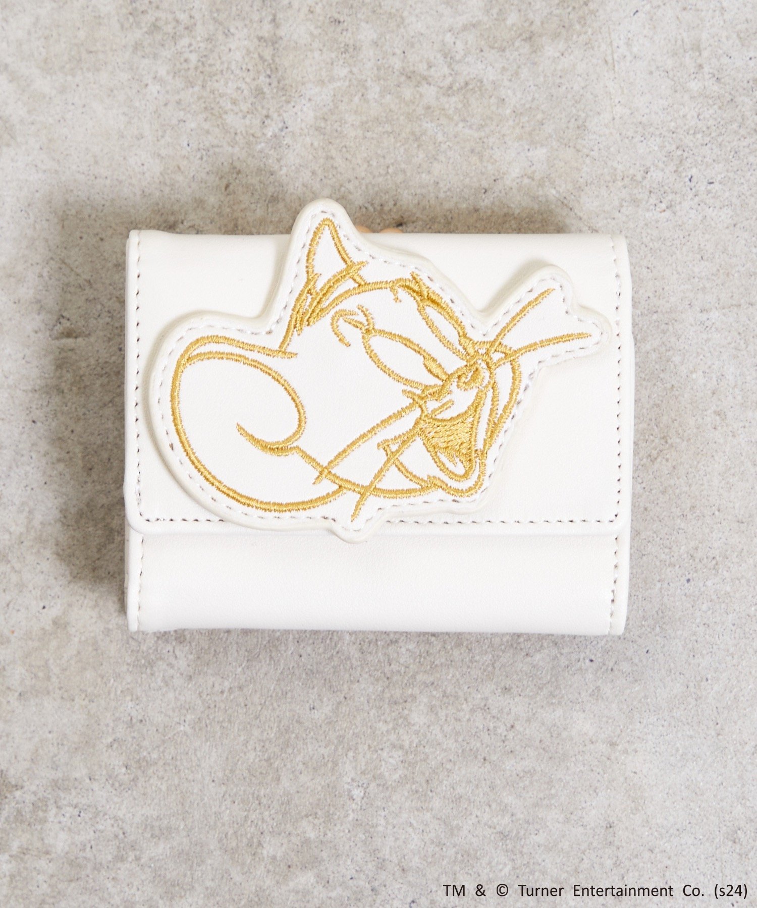 Magine FLAPPER:トムとジェリー 刺繍アップリケミニウォレット マージン 財布・ポーチ・ケース 財布 グレー ベージュ【送料無料】