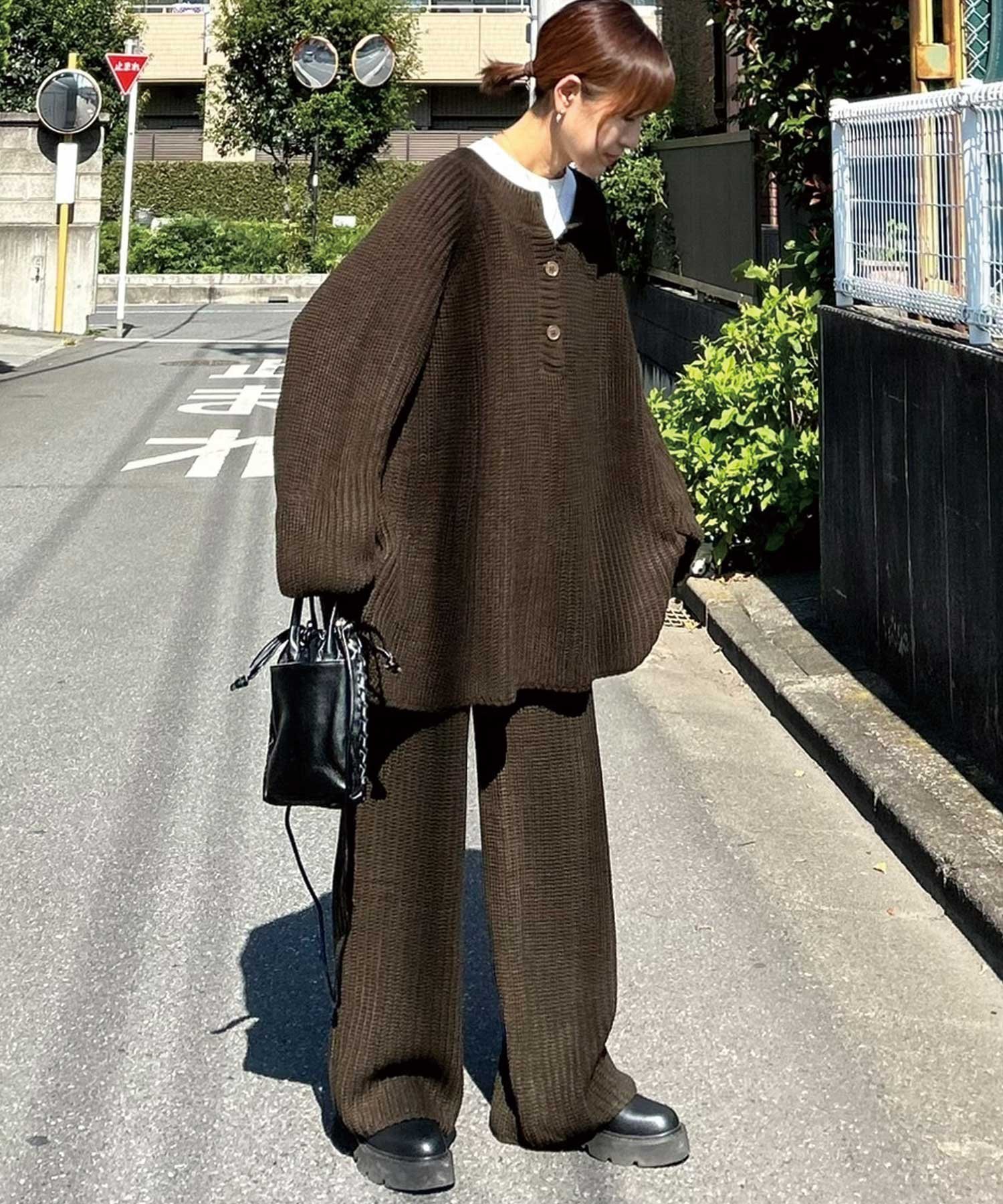 CORNERS by KR 【CORNERS by KR】ローゲージニットパンツ【セットアップ可能】 コーナーズ パンツ その..