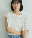 【SALE/30%OFF】VICKY 【消臭機能】レース切り替えカットトップス≪手洗い可能≫ ビッキー トップス カットソー・Tシャツ ブラック ホワイト【送料無料】