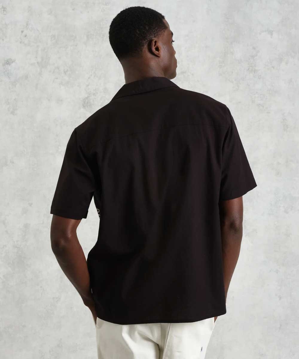 Wax London ディドコットシャツ ABSTRACT APPLIQUE ワックスロンドン トップス シャツ・ブラウス ブラック【送料無料】