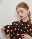 LOULOU WILLOUGHBY WEB限定【LOULOU WILLOUGHBY】デシンハートプリントフラッパーワンピース アルアバイル ワンピース・ドレス ...